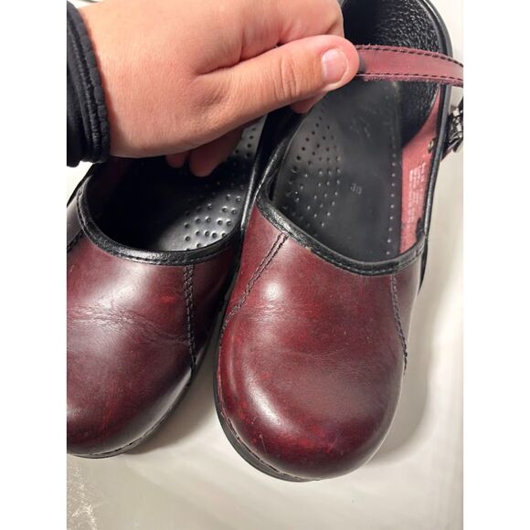 Dansko Marcelle Mary Jane Shoes Size 38 Clogs OxBlood burgundy maroon cottage - Picture 3 of 7